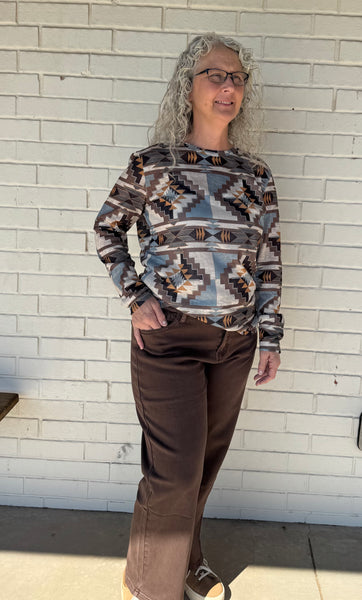 Dark Brown Denim Jeans