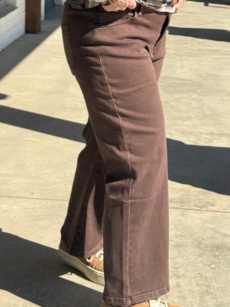 Dark Brown Denim Jeans