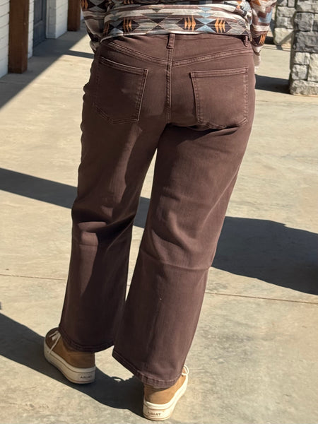 Dark Brown Denim Jeans