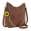Embossed Tooled Floral Pattern Purse