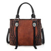 Tooled Tote/Crossbody with conchos