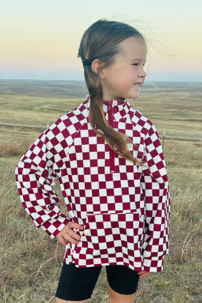 Maroon Mini Pep Rally Pullover