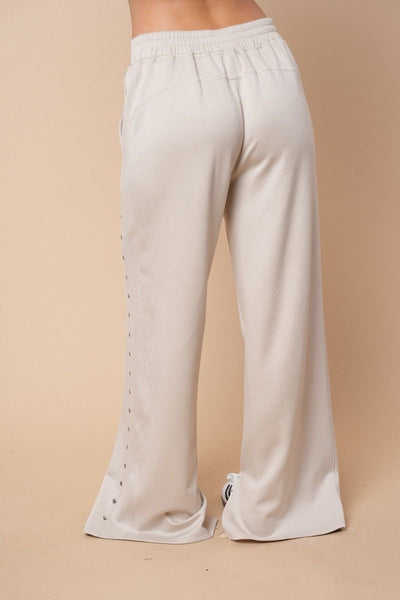 Cream Bottoms with Rivet Detail