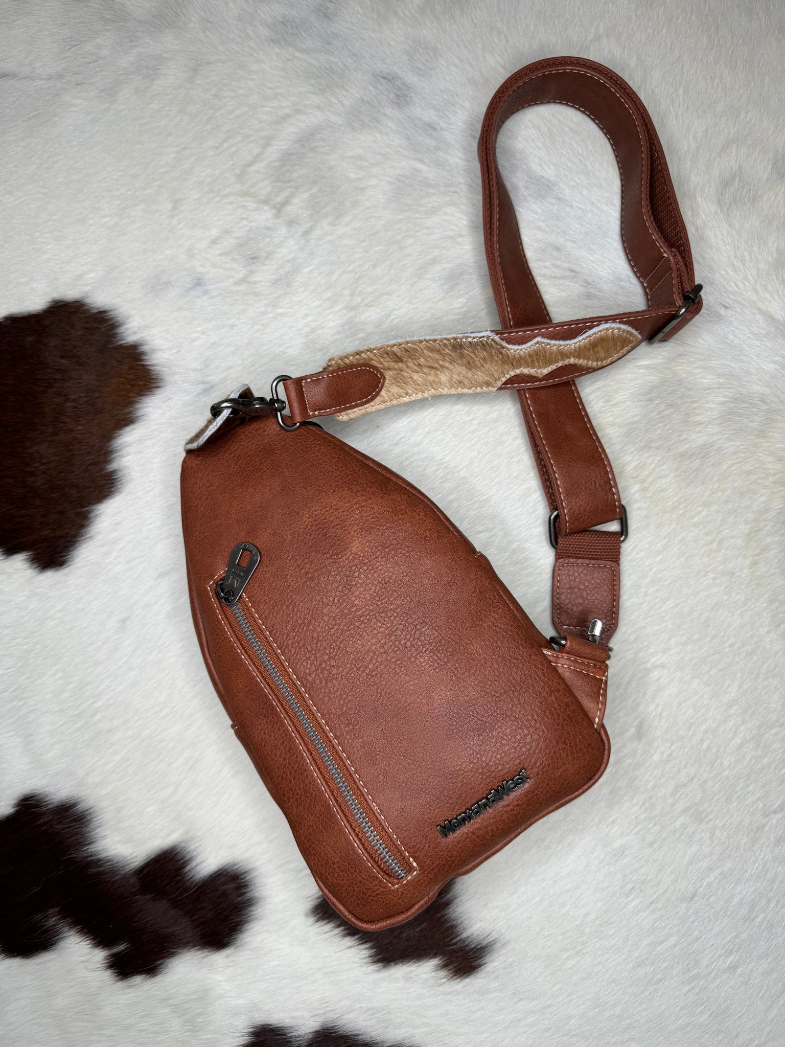 Genuine Cowhide Leather Sling Bag
