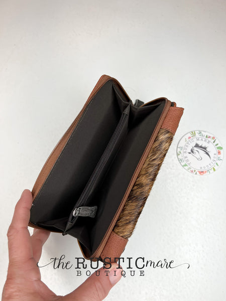 Genuine Cowhide Wallet with Concho Accent