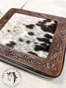 Genuine Tooled/Cowhide Jewelry Case