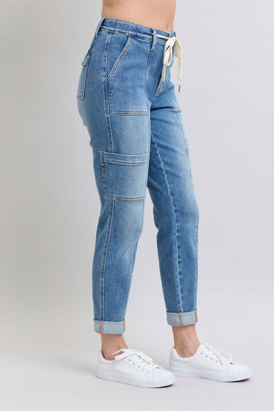 Judy Blue Cuffed Cargo Denim Jogger