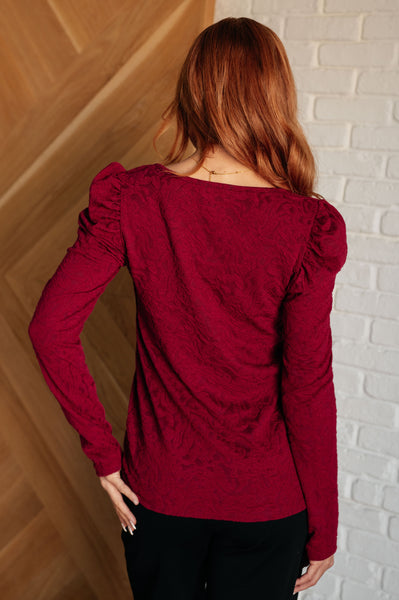 Cabernet Ruched Sleeve Top