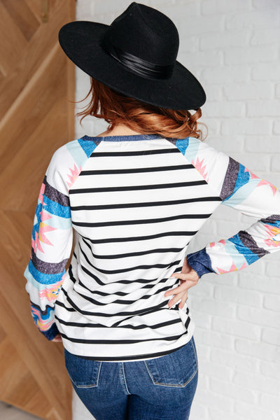 Stripped Long Sleeved Top