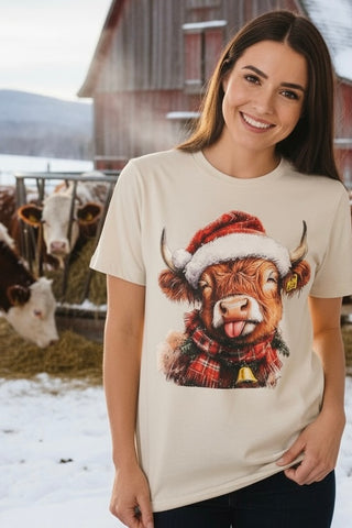 Christmas Cow Tee