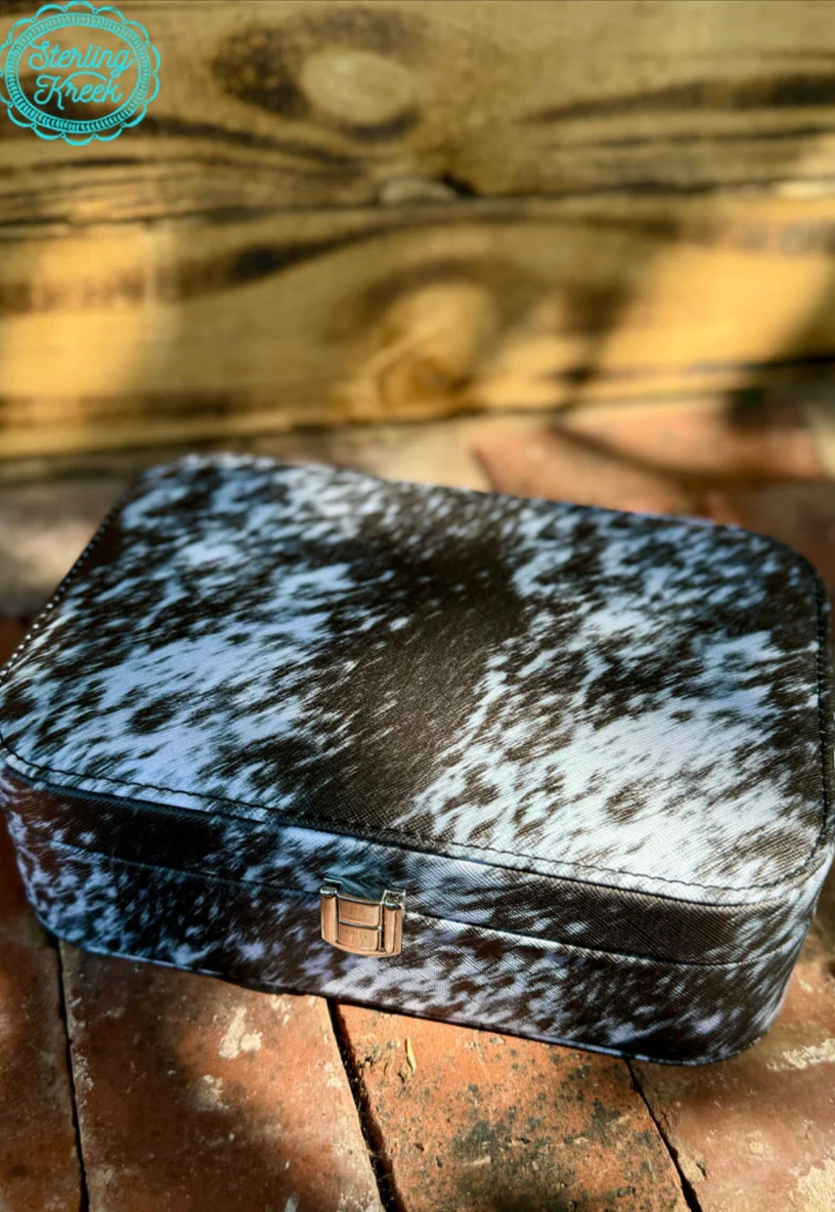 Cowhide Print Jewelry Box