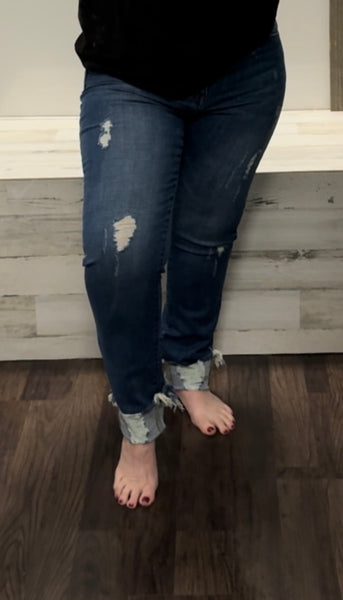 Mid Rise Straight Jeans