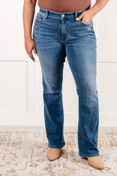 Judy Blue Mid Rise Thermal Bootcut Jeans