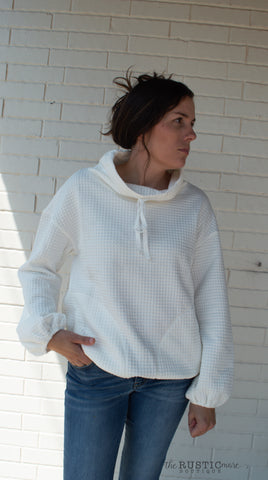 Cowl Neck White Top