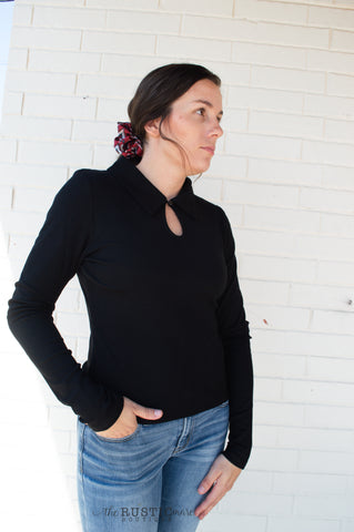 Black Long Sleeve Top