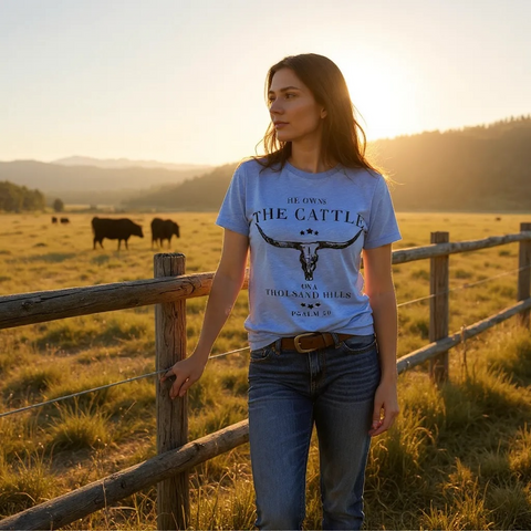 He Owns The Cattle.. (pick your color tee)