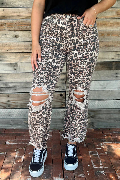 Faded Cheetah Jeans