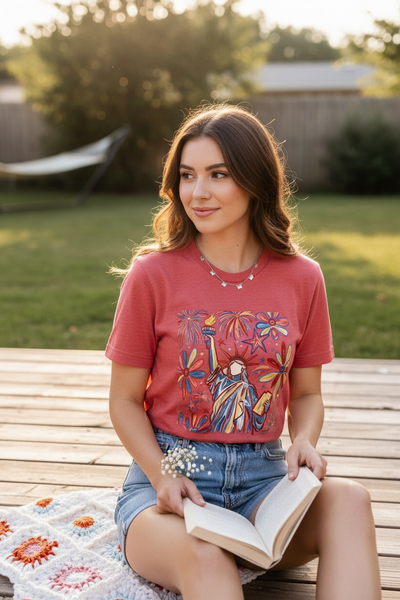 Statue of Liberty Watercolor Tee