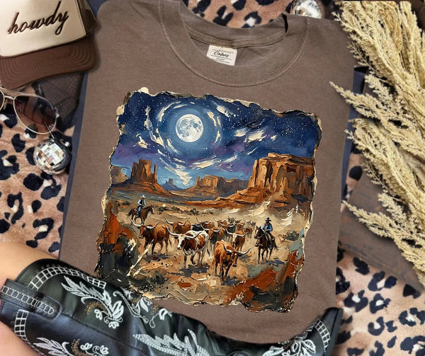 Midnight Cattle Canyon Graphic Tee