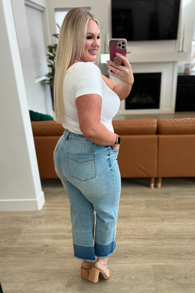 Judy Blue Wide Leg Crop Jeans