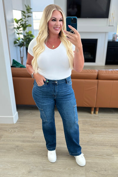 Judy Blue Cargo Straight Jeans