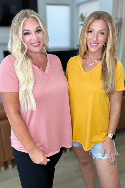 V-Neck Top in Mustard