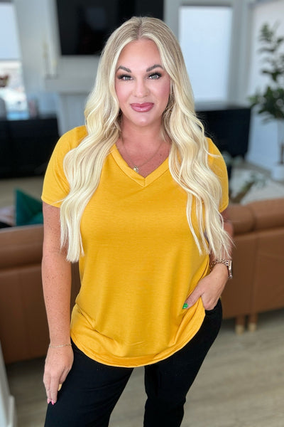 V-Neck Top in Mustard