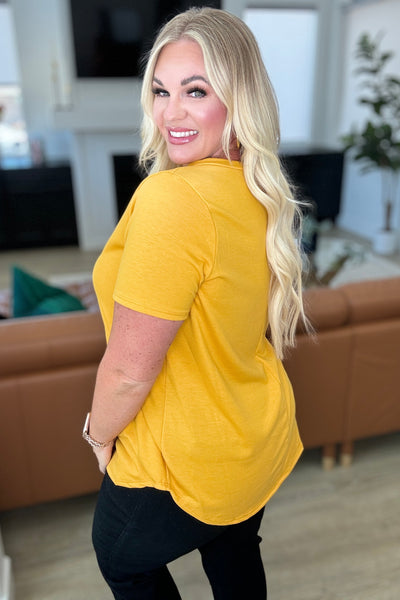 V-Neck Top in Mustard