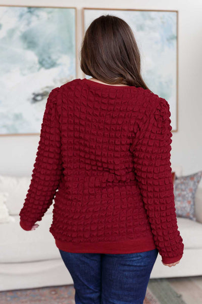 Deep Burgundy Bubble Pullover