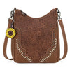 Embossed Tooled Floral Pattern Purse