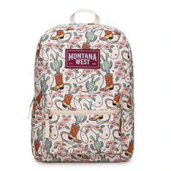 Cowboy Boots and Cactus Backpack