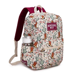 Cowboy Boots and Cactus Backpack