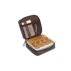 Genuine Leather Medicine Travel Case