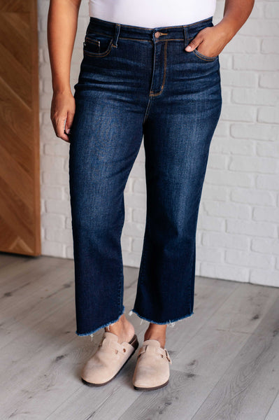 Judy Blue Cropped Wide Leg Jeans