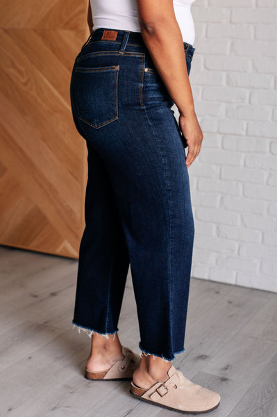 Judy Blue Cropped Wide Leg Jeans