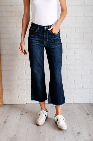 Judy Blue Cropped Wide Leg Jeans