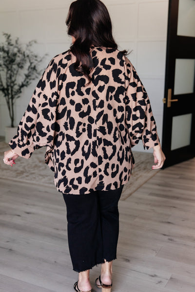 Taupe Animal Print Top