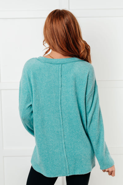 Simple Silhouette Sweater in Dusty Teal