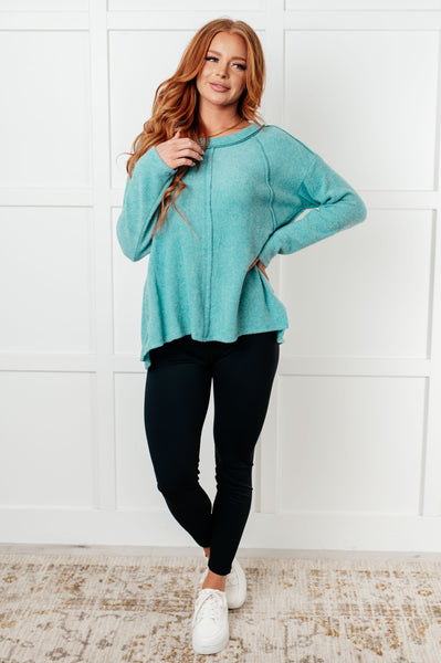 Simple Silhouette Sweater in Dusty Teal