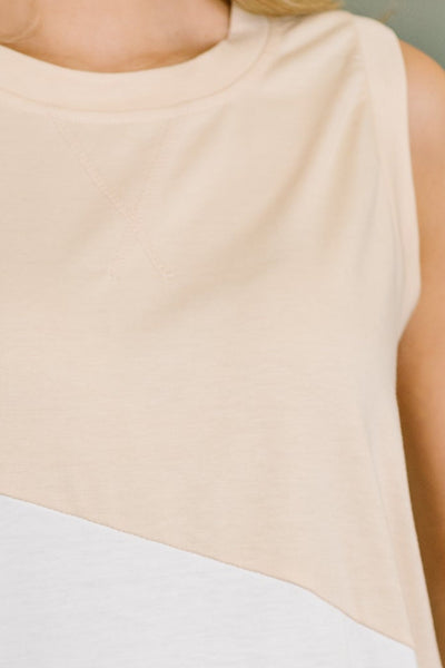 Color Block Sleeveless Top