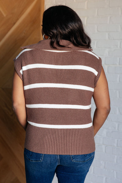 1/4 Zip Sleeveless Sweater