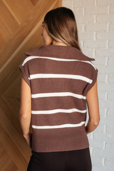 1/4 Zip Sleeveless Sweater