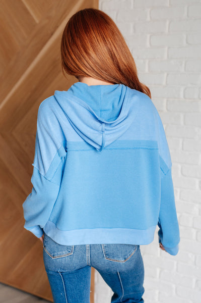 Sky Blue Henley with Hoodie