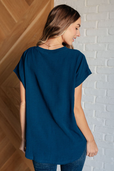 Very Much Needed V-Neck Top in Deep Teal