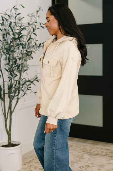 Zip Me Up Hoodie in Cream