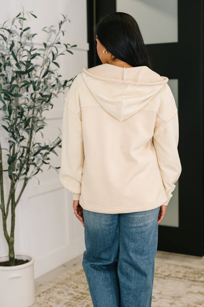 Zip Me Up Hoodie in Cream