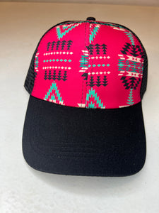 Bold Pink Aztec Cap