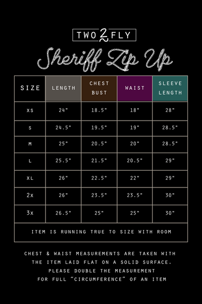 SHERIFF ZIP [M/L/2X ONLY]