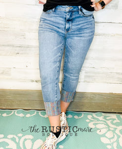 Judy Blue Southwest Cuff Jeans