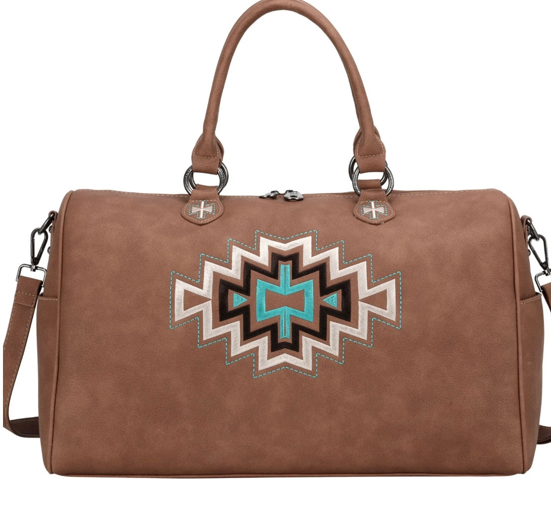 Embroidery Aztec Weekender Bag